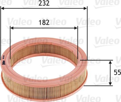 Valeo 585632 - Воздушный фильтр, двигатель autospares.lv