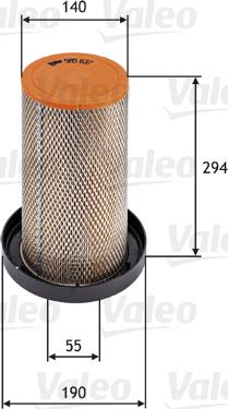 Valeo 585637 - Воздушный фильтр, двигатель autospares.lv