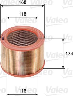 Valeo 585621 - Воздушный фильтр, двигатель autospares.lv