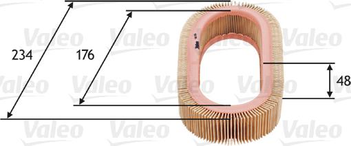 Valeo 585628 - Воздушный фильтр, двигатель autospares.lv