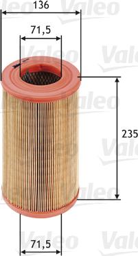 Valeo 585622 - Воздушный фильтр, двигатель autospares.lv
