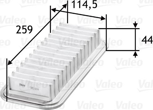 Valeo 585059 - Воздушный фильтр, двигатель autospares.lv