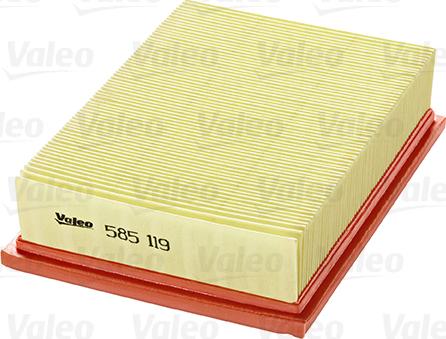 Valeo 585119 - Воздушный фильтр, двигатель autospares.lv