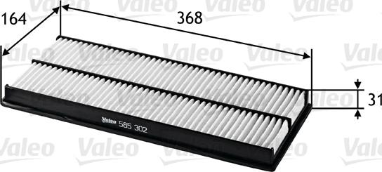 Valeo 585302 - Воздушный фильтр, двигатель autospares.lv