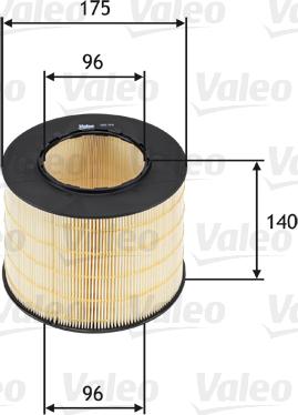 Valeo 585714 - Воздушный фильтр, двигатель autospares.lv