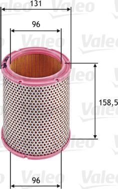 Valeo 585711 - Воздушный фильтр, двигатель autospares.lv