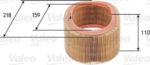 Valeo 585718 - Воздушный фильтр, двигатель autospares.lv