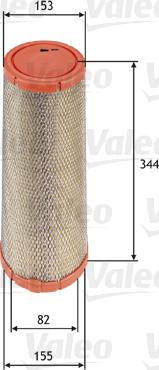 Valeo 585713 - Воздушный фильтр, двигатель autospares.lv