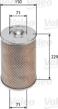 Valeo 585712 - Воздушный фильтр, двигатель autospares.lv