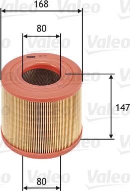 Valeo 585725 - Воздушный фильтр, двигатель autospares.lv