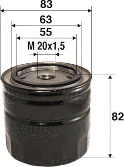 Valeo 586060 - Масляный фильтр autospares.lv