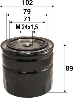 Valeo 586061 - Масляный фильтр autospares.lv