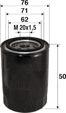 Valeo 586001 - Масляный фильтр autospares.lv