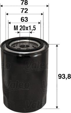 Valeo 586080 - Масляный фильтр autospares.lv