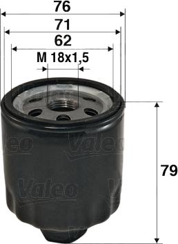 Valeo 586072 - Масляный фильтр autospares.lv