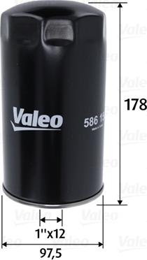 Valeo 586150 - Масляный фильтр autospares.lv