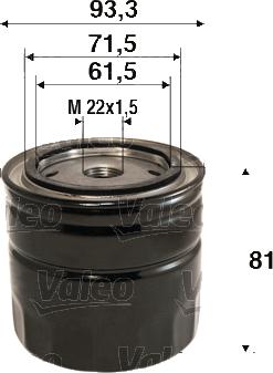 Valeo 586110 - Масляный фильтр autospares.lv