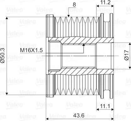 Valeo 588090 - Шкив генератора, муфта autospares.lv