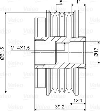 Valeo 588098 - Шкив генератора, муфта autospares.lv