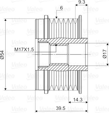 Valeo 588012 - Шкив генератора, муфта autospares.lv