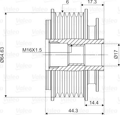 Valeo 588084 - Шкив генератора, муфта autospares.lv