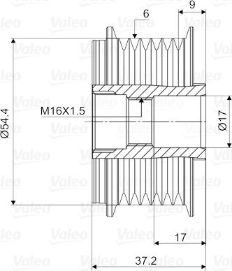 Valeo 588103 - Шкив генератора, муфта autospares.lv