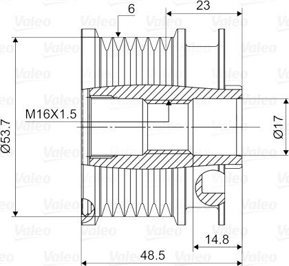 Valeo 588132 - Шкив генератора, муфта autospares.lv