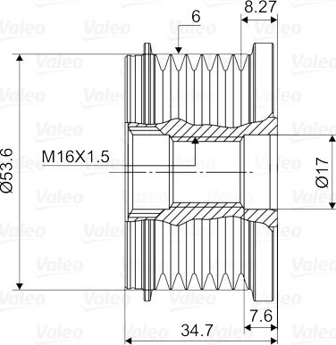 Valeo 588137 - Шкив генератора, муфта autospares.lv