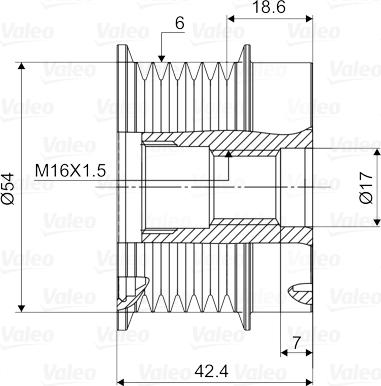 Valeo 588126 - Шкив генератора, муфта autospares.lv