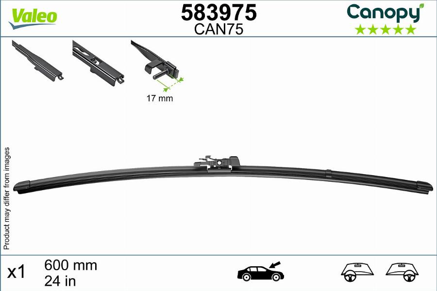 Valeo 583975 - Щетка стеклоочистителя autospares.lv