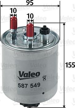 Valeo 587549 - Топливный фильтр autospares.lv