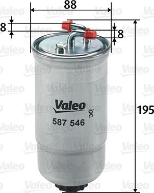 Valeo 587546 - Топливный фильтр autospares.lv