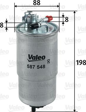 Valeo 587548 - Топливный фильтр autospares.lv