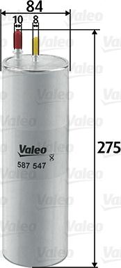 Valeo 587547 - Топливный фильтр autospares.lv