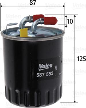 Valeo 587552 - Топливный фильтр autospares.lv
