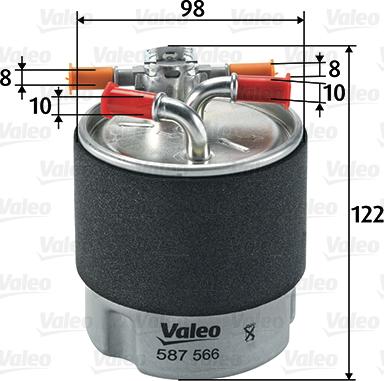Valeo 587566 - Топливный фильтр autospares.lv