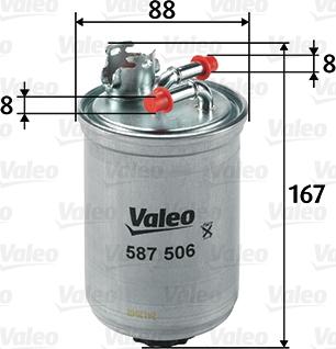 Valeo 587506 - Топливный фильтр autospares.lv