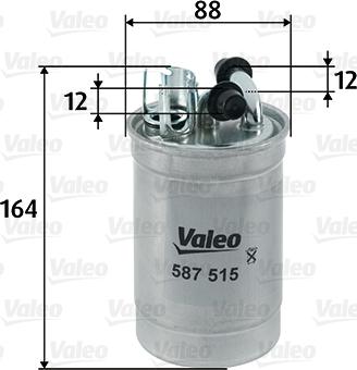 Valeo 587515 - Топливный фильтр autospares.lv