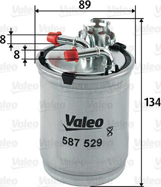 Valeo 587529 - Топливный фильтр autospares.lv