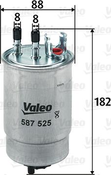 Valeo 587525 - Топливный фильтр autospares.lv