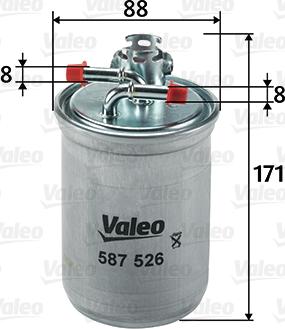 Valeo 587526 - Топливный фильтр autospares.lv