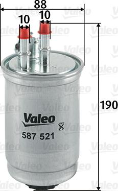 Valeo 587521 - Топливный фильтр autospares.lv