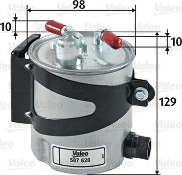 Valeo 587528 - Топливный фильтр autospares.lv