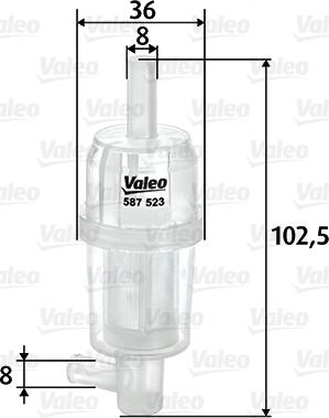 Valeo 587523 - Масляный фильтр autospares.lv