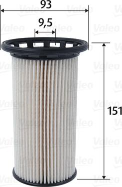 Valeo 587095 - Топливный фильтр autospares.lv