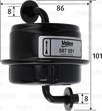 Valeo 587051 - Топливный фильтр autospares.lv