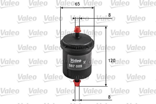 Valeo 587009 - Топливный фильтр autospares.lv