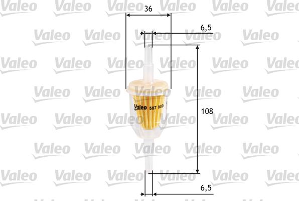 Valeo 587000 - Топливный фильтр autospares.lv