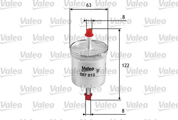 Valeo 587012 - Топливный фильтр autospares.lv