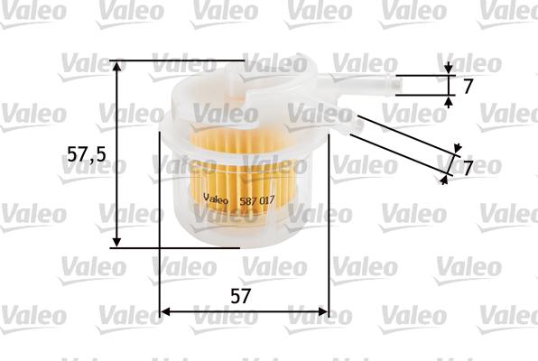 Valeo 587017 - Топливный фильтр autospares.lv